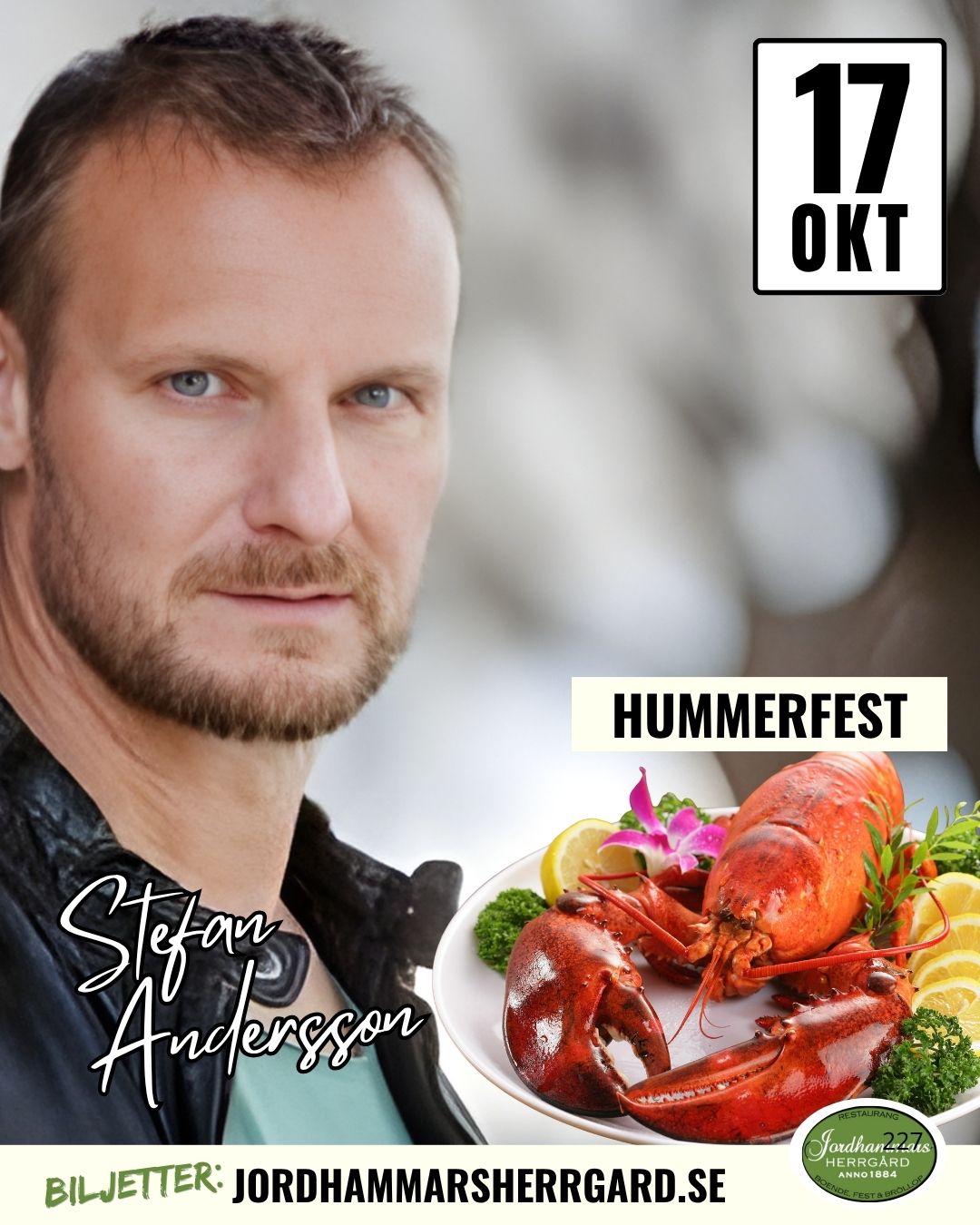 _Jordhammar_INSTA_1080x1350px_Stefan_17okt Hummerfest med Stefan Andersson på Jordhammars Herrgård